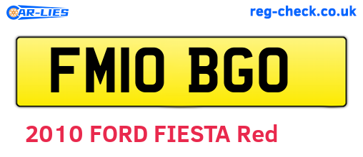 FM10BGO are the vehicle registration plates.