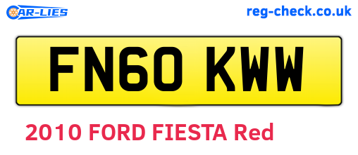 FN60KWW are the vehicle registration plates.