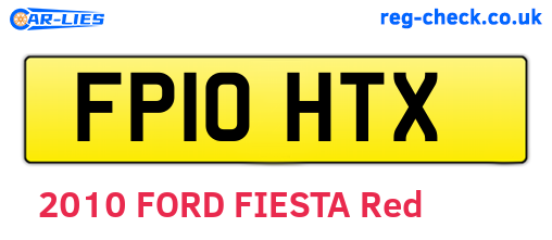 FP10HTX are the vehicle registration plates.