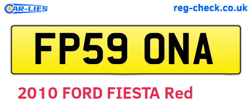 FP59ONA are the vehicle registration plates.