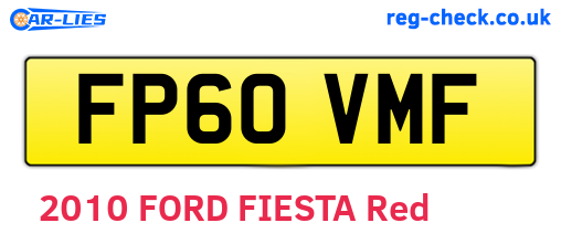 FP60VMF are the vehicle registration plates.