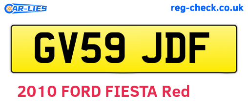 GV59JDF are the vehicle registration plates.