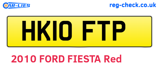 HK10FTP are the vehicle registration plates.