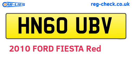 HN60UBV are the vehicle registration plates.