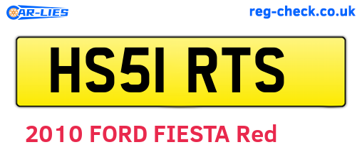 HS51RTS are the vehicle registration plates.
