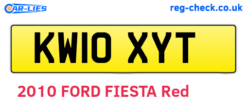 KW10XYT are the vehicle registration plates.