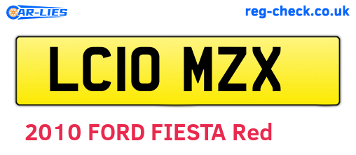 LC10MZX are the vehicle registration plates.