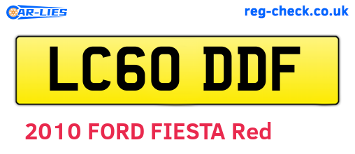 LC60DDF are the vehicle registration plates.
