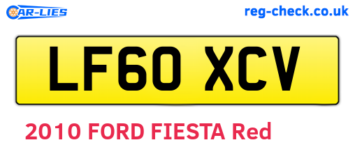 LF60XCV are the vehicle registration plates.