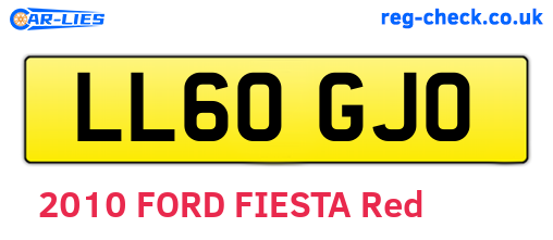 LL60GJO are the vehicle registration plates.
