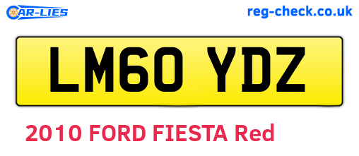 LM60YDZ are the vehicle registration plates.