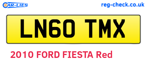 LN60TMX are the vehicle registration plates.