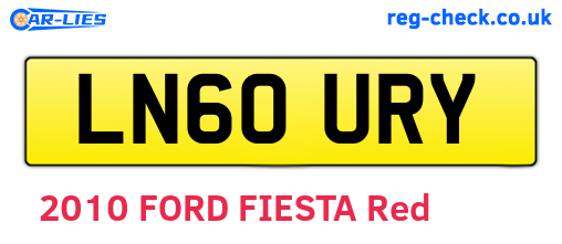 LN60URY are the vehicle registration plates.