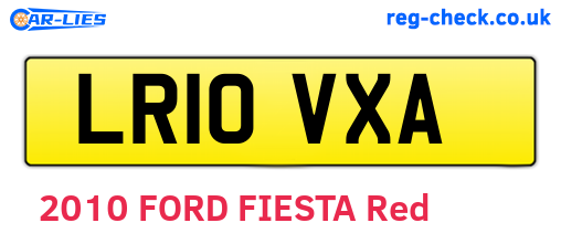 LR10VXA are the vehicle registration plates.