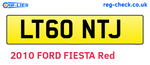 LT60NTJ are the vehicle registration plates.