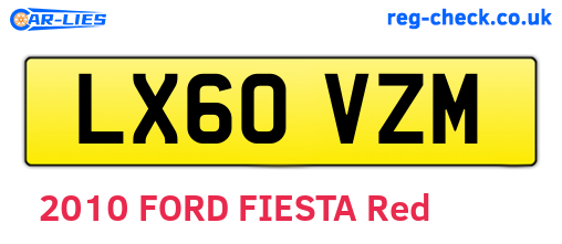 LX60VZM are the vehicle registration plates.