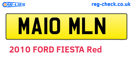 MA10MLN are the vehicle registration plates.