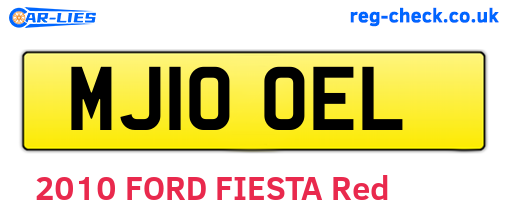 MJ10OEL are the vehicle registration plates.