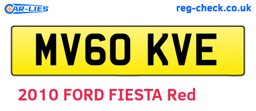 MV60KVE are the vehicle registration plates.