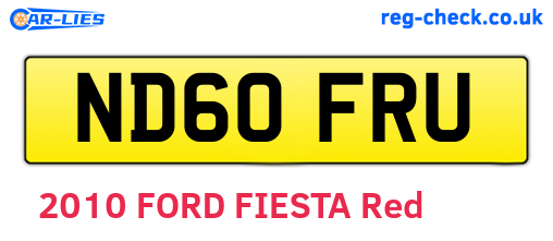 ND60FRU are the vehicle registration plates.