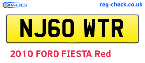 NJ60WTR are the vehicle registration plates.