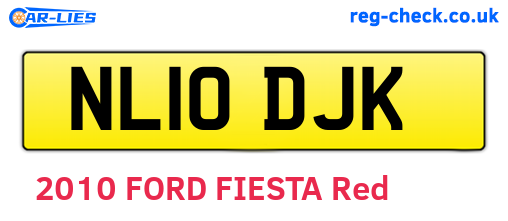 NL10DJK are the vehicle registration plates.