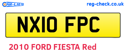 NX10FPC are the vehicle registration plates.