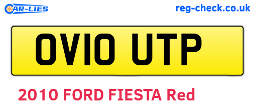 OV10UTP are the vehicle registration plates.