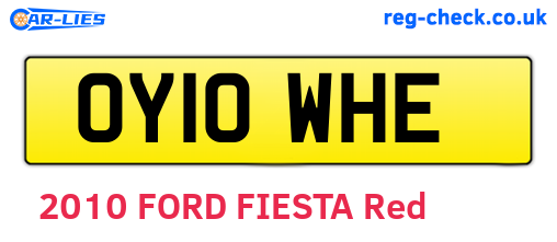 OY10WHE are the vehicle registration plates.