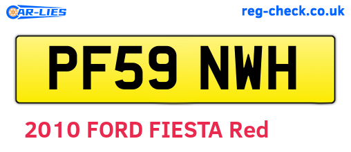 PF59NWH are the vehicle registration plates.