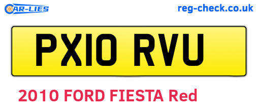 PX10RVU are the vehicle registration plates.