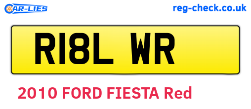 R18LWR are the vehicle registration plates.