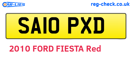 SA10PXD are the vehicle registration plates.