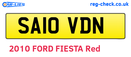 SA10VDN are the vehicle registration plates.