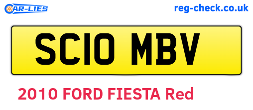 SC10MBV are the vehicle registration plates.