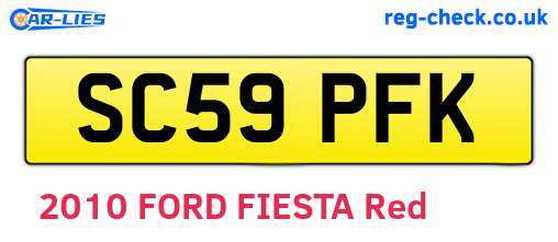 SC59PFK are the vehicle registration plates.