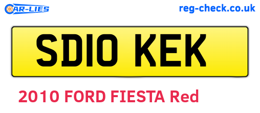 SD10KEK are the vehicle registration plates.