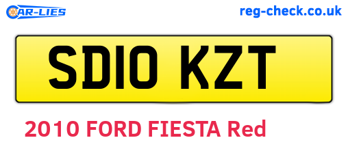 SD10KZT are the vehicle registration plates.