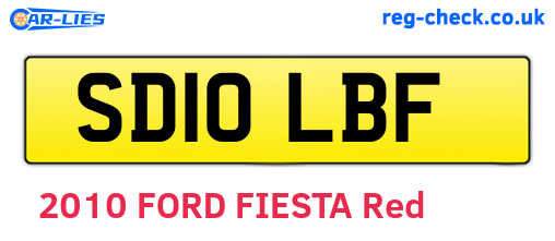 SD10LBF are the vehicle registration plates.