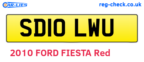 SD10LWU are the vehicle registration plates.