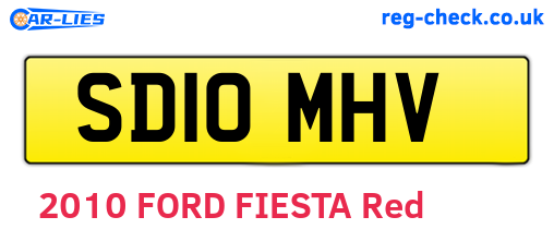 SD10MHV are the vehicle registration plates.