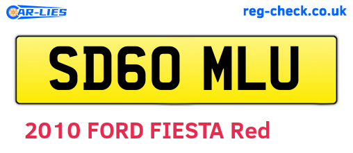 SD60MLU are the vehicle registration plates.