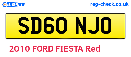 SD60NJO are the vehicle registration plates.