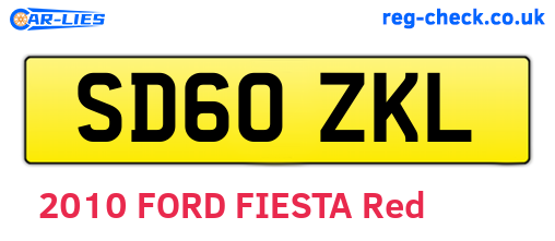 SD60ZKL are the vehicle registration plates.