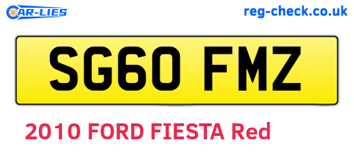 SG60FMZ are the vehicle registration plates.