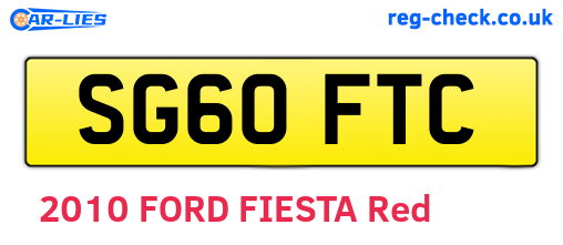 SG60FTC are the vehicle registration plates.