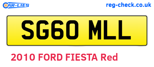 SG60MLL are the vehicle registration plates.