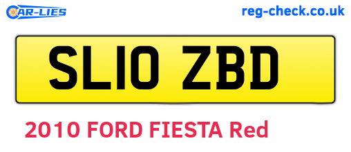 SL10ZBD are the vehicle registration plates.