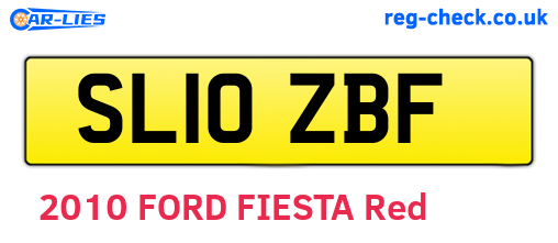 SL10ZBF are the vehicle registration plates.