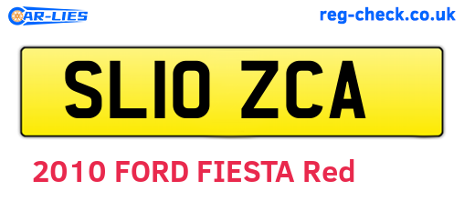 SL10ZCA are the vehicle registration plates.